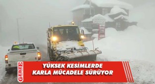 Kocaeli'nde ekiplerin karla mücadelesi bitmedi