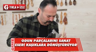 Odun parçaları onun elinde sanat eserine dönüşüyor