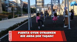 Parkta salıncağın oturağına sıkışan çocuğu itfaiye kurtardı
