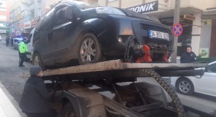 Polisin durduğu araç sigortasız çıktı