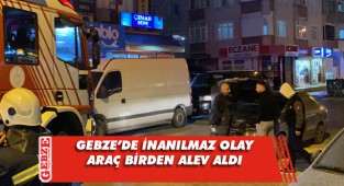 Seyir halindeki arabada yangın çıktı