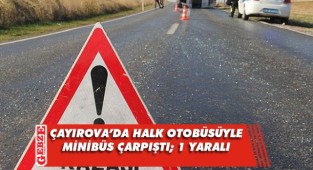 Çayırova'da kaza; minibüs şoförü yaralandı