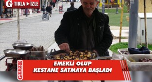 Çocuklarının eğitimi için kestane satıyor