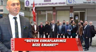 Demir, resmen esnaf odası başkanı oldu