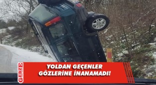 Dik otomobili görenler şaşkına döndü