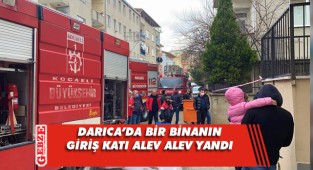 Dört katlı binada çıkan yangın korkuttu