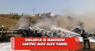 Gebze’de çok sayıda lastik yandı