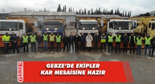Gebze'de kar ekipleri teyakkuza geçti