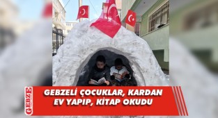 Gebzeli çocuklar kardan evde kitap okudu