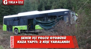 İzmit’te şehir içi yolcu otobüsü kaza yaptı