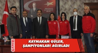 Judo birincilerinden Kaymakam Güler'e ziyaret