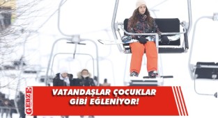 Kayak sezonu uzayan Kartepe'de kar keyfi sürüyor