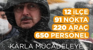 Kocaeli Büyükşehir, kar yağışı için hazırlık yaptı