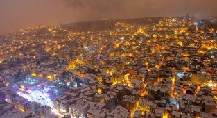 Kocaeli'nin kış manzarası mest etti