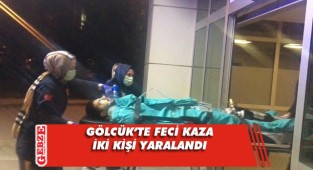 Motosiklet bariyerlere girdi: 2 yaralı