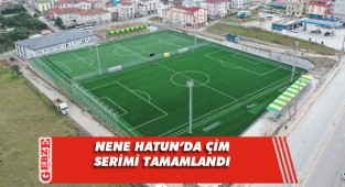 Nene Hatun'daki doğu sahasının çimleri de tamam