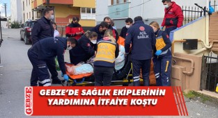 Obez hasta itfaiyenin yardımıyla hastaneye sevk edildi