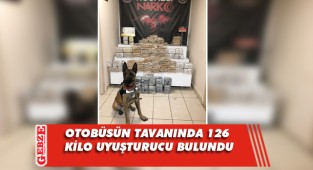 Otobüsün tavanında 126 kilogram uyuşturucu bulundu