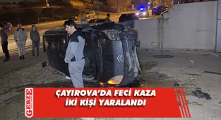 Park halindeki otomobile çarpan araç takla attı