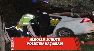 Polisten kaçarken kaza yaptılar