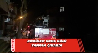 Soba külünden çıkan yangın paniğe neden oldu