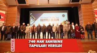 Tavşanlı'da tapular hak sahiplerine teslim edildi