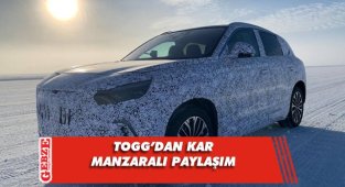 Togg'un kış testlerinden görüntü paylaşıldı