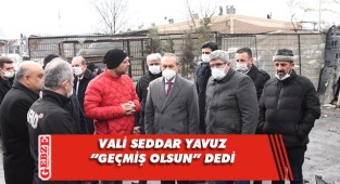 Vali Yavuz iş yerleri yanan esnafları ziyaret etti