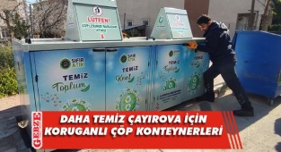 Caddelere koruganlı çöp konteynerleri yerleştiriliyor