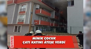 Çakmakla oynayan çocuk yangın çıkardı!