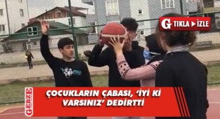 Görme engelli öğretmenlerine basket atmayı öğrettiler