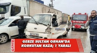 Kamyonet, park halindeki tıra çarptı; 1 yaralı