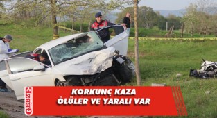 Kandıra yolunda korkunç kaza: 2 ölü, 1 yaralı