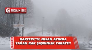Kartepe'ye Nisan ayında kar yağdı