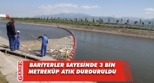 Körfezi derelerden gelen atıklardan bariyerler koruyor