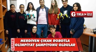 Merdiven çıkan robot yaptılar, olimpiyatlarda birinci oldular