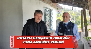 Parayı bulan gençler zabıtaya teslim etti