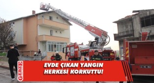 Şömineden çıkan yangın paniğe sebep oldu