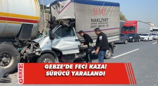 TEM’de kaza! Kaza yapan sürücü araçta sıkıştı