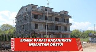 Üç katlı binadan düşen genç yaralandı!