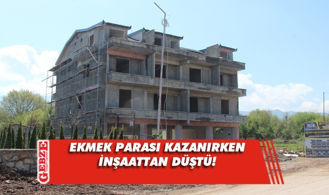 Üç katlı binadan düşen genç yaralandı!