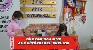 Bu kütüphanedeki her eşya atık malzemelerden yapıldı