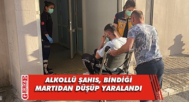 Darıca'da alkollü şahıs, martıdan düşerek yaralandı