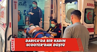 Darıca'da Elektrikli Scooter'a binen kadın yaralandı