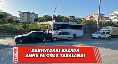 Darıca'da iki otomobil çarpıştı