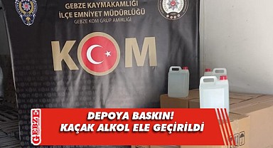 Depoda litrelerce kaçak etil alkol ele geçirildi