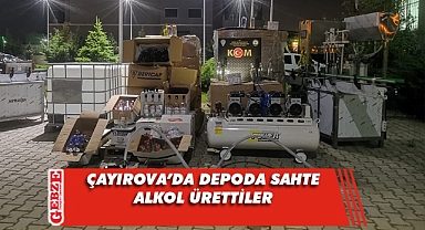 Depoyu sahte alkol üretme tesisine çevirdiler!