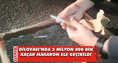 Dilovası'nda kaçak makaron operasyonu