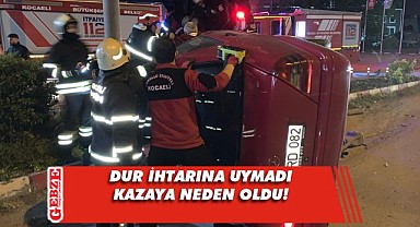 Dur ihtarına uymadı istasyona giren araca çarptı