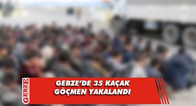 Durdurulan araçtan 35 kaçak göçmen çıktı